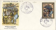 FDC  POLYNÉSIE  TAHITI  1973  ARTISTES  # FRANÇOIS RAVELLO  # PEINTURE # POSTE AERIENNE - FDC