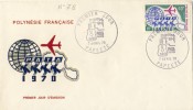 FDC  POLYNÉSIE  TAHITI  1970  PACIFIC ASIA TRAVEL ASSOCIATION # PATA # AVION  AVIATION - FDC