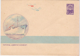 Russia USSR 1963 Transport Ship Ships Steamer "Admiral Nakhimov " Aviation Helicopter - 1960-69