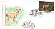 DEER, POLAR PHILATELY, 1993, SPECIAL COVER, OBLITERATION CONCORDANTE, ROMANIA - Game