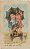 Gougeon  Enfants Sous Parapluie - Gougeon