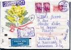 URSS-1972-lettre Illustrée ( Mimosa) Avec Timbres YT 2373A - Storia Postale