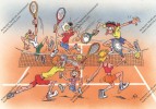 Sport : TENNIS Humour : Leçon De Tennis Dessin Humoristique De Pierre Burquier - Tennis