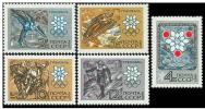 Olympic 1967 USSR MNH 5 Stamps Mi 3393-97  10th Winter Olympic Games In Grenoble - Inverno1968: Grenoble