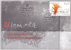 INTERNATIONAL HOLOCAUST DAY, 2007, SPECIAL COVER, OBLITERATION CONCORDANTE, ROMANIA - Jewish