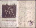 K. U. K. FELDPOST 107 - LVOV - REAL PHOTO OFFICERS ON LADDERS - 1915 - Cartas & Documentos