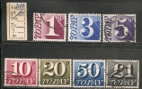 UK - POSTAGE DUE -  1970/7 - SG # D 77-88 PART OF THE SET - USED - Strafportzegels