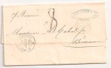 Lettre - MARTINIQUE - ST PIERRE - PORT DU - TAXEE - Càd Fleuron - 1864 - Briefe U. Dokumente