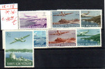 Avions Douglas DC4, DC 3, Vickers, Constellation, PA 12 / 18**, Cote 40 €, - Posta Aerea