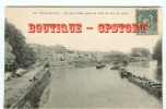 PENICHE & REMORQUEUR  à L'Isle Adam Avec Des Péniches En Remorquage Sur L´Oise - Batellerie - Dos Scané - Houseboats