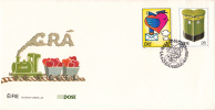 Ireland Scott #653-#654 FDC 22p Heart-shaped Bird, 26p Heart-shaped Mailbox - Love - FDC