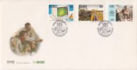 Ireland Scott #646-#648 FDC Industrial Innovation, 150th Ann Institution Of Engineers Of Ireland - FDC