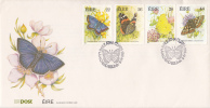 Ireland Scott #612-#615 FDC Set Of 4 Butterflies - Common Blue, Red Admiral, Brimstone, Marsh Fritillary - FDC