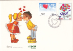 Ireland Scott #606-#607 FDC Set Of 2 Love - FDC