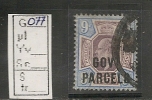 UK - OFFICIAL STAMPS -  GOVERNMENT PARCELS - 1902 - SG # O77 - USED - - Officials