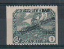 FIUME 1922 COSTITUENTE FIUMANA 1 L. N.D. VERTICALMENTE GOMMA ORIGINALE - Fiume