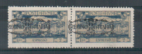 FIUME 1924 ESPRESSO  SOP.TI "REGNO D'ITALIA"  2 L. COPPIA SOP. FORTEMENTE SPOSTATA IN SENSO ORIZZONTALE ** MNH - Fiume