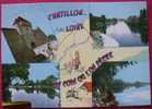 Dep 45 , Cpm CHATILLON Sur LOIRE, 4 Vues , Un Coin Ou L'on Peche (73) - Chatillon Sur Loire