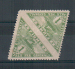 FIUME 1920 GIORNALI 1 C. COPPIA VERTICALE N.D. IN MEZZO GOMMA ORIGINALE - Fiume