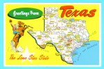 Postcard - Texas, Maps    (V 10693) - Otros & Sin Clasificación