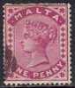 MALTA 1885 1d ROSE Nº 6 - Malta (...-1964)