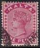 MALTA 1885 1d ROSE Nº 6 - Malte (...-1964)