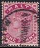 MALTA 1885 1d ROSE Nº 6 - Malta (...-1964)