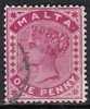 MALTA 1885 1d ROSE Nº 6 - Malta (...-1964)