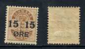 DANEMARK - CHRISTIAN IX / 1904 #  42 - 15/24 ø BISTRE BRUN ** / COTE 15.00 EUROS (ref T1257) - Usado