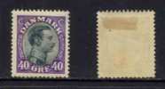 DANEMARK - CHRISTIAN X / 1919-1920 #  111 - 40 ø VIOLET ET GRIS * / COTE 13.00 EUROS (ref T1267) - Unused Stamps