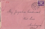 PAYS-BAS:Lettre De 1941 Envoyée En Belgique(Moelingen)avec Bandelette De Censure.(Aigle Et Croix Gammée.) - Lettres & Documents