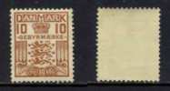 DANEMARK  / 1926-1931  TIMBRE TAXE #  21 - 10 ø BRUN CLAIR * / COTE 9.00 EUROS (ref T1272) - Port Dû (Taxe)