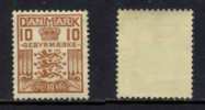 DANEMARK  / 1926-1931  TIMBRE TAXE #  21 - 10 ø BRUN CLAIR * / COTE 9.00 EUROS (ref T1272) - Postage Due