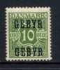 DANEMARK  / 1923  TIMBRE TAXE #  19  - 10 ø VERT JAUNE * / COTE 15.00 EUROS (ref T1274) - Port Dû (Taxe)