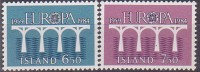 EUROPA  - ISLANDE 1984 - Yvert N° 567/568 - NEUFS SANS CHARNIERE - 1984