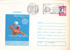 OLYMPICS, MONTREAL, 1976, COVER STATIONERY, ENTIER POSTAL, OBLITERATION CONCORDANTE, ROMANIA - Ete 1976: Montréal