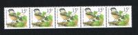 BELGIE  VOGEL  MATKOP  STROOK VAN 5 ZEGELS MET 5 CIJFERS ( 08275 )  1997 ** - Coil Stamps