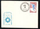 WINTER OLYMPICS, ICE SKATING, 1984, SPECIAL COVER, OBLITERATION CONCORDANTE, ROMANIA - Inverno1984: Sarajevo