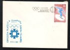 WINTER OLYMPICS, ICE SKATING, 1984, SPECIAL COVER, OBLITERATION CONCORDANTE, ROMANIA - Inverno1984: Sarajevo