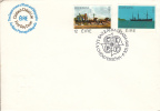 Ireland Scott #463-#464 FDC Europa - Bianconi Long Car, 1836; Steamer Laying Trans-atlantic Cable - FDC