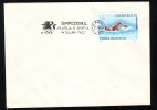 OLYMPICS, 1984, SWIMMING, METER MARK ON COVER, ROMANIA - Summer 1984: Los Angeles