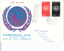 Ireland Scott #310-#311 FDC International Year Against Racial Discrimination - Rust Spots - FDC