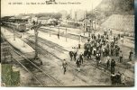 69 GIVORS * La Gare Et Une Sortie Des Usines Fives-Lille *  Très CPA Animée écrite En 1918 - Givors