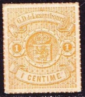 1865 / 75 Wappen Im Kreis Farbige Ränder 1 Centime Orange Mi. 16 A Mit Falz - 1859-1880 Armoiries