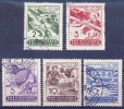 YU 1950-611-5 AIRMAIL POST, YUGOSLAVIA, 1 X 5v, Used - Used Stamps
