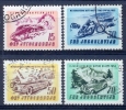 YU 1953-724-7 AUTO-MOTO RACING, YUGOSLAVIA, 4v, Used - Oblitérés