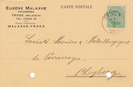 Carte Postale Belgique Trooz Eugène Malaxhe Charbon - 1915-1920 Albert I.