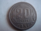 Russia Soviet 20 Kopeek Coin Stalin 1951 Y USSR Russian Money - Russia