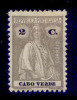 ! ! Cabo Verde - 1926 Ceres 2 C - Af. 189 - MH - Islas De Cabo Verde