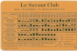 Carte Des Millésimes Du Savour Club, 1961-1994 - Alcools